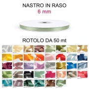 nastro in raso 6mm rotolo da 50mt