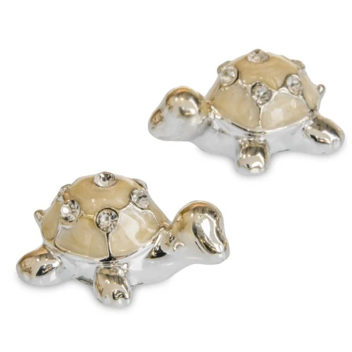 Bomboniera Tartaruga argento Madreperla e Strass