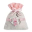 ULTIMI PEZZI 60 Nascita Battesimo Bimba Sacchettino Piatto con Cuore Orsetto Rosa 8x10 cm PREZZO PER TUTTI