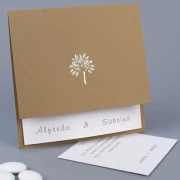 Partecipazione Nozze Rustica in Kraft con albero - Nature