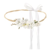 coroncina fiori comunione bambina damigella sposa battesimo