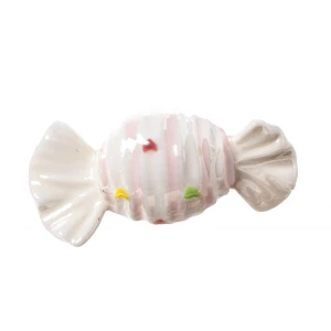 Bomboniera 2026 Battesimo e Nascita Femmina Magnete Candy in Porcellana Caramella Pastello con Cuoricini
