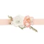corsage bracciale di fiori pesco Rosa per damigelle