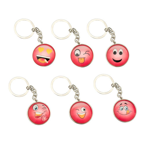 Bomboniere Smile emoticons magnete e portachiavi rossi