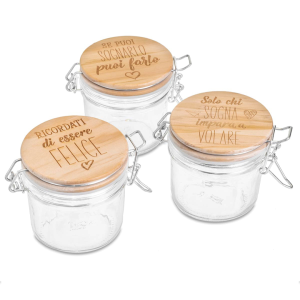 Bomboniere Barattolini Ermetici in legno grande
