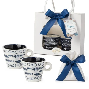 Idee Bomboniere Originali Set 2 tazzine da caffè tema mare