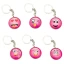 Bomboniera per femmina smile magnete e portachiavi rosa