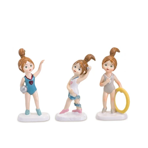 Ultimi 7 pezzi Bomboniere comunione ginnastica ritmica statuina