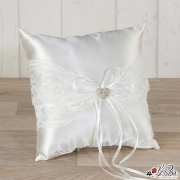 Cuscino Portafedi elegante in raso per Matrimonio