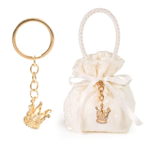 Bomboniera Utile Portachiavi Corona con Strass