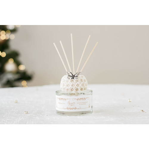 Idea Regalo Natale - Idea regalo profumatore in marmo con farfalla argento