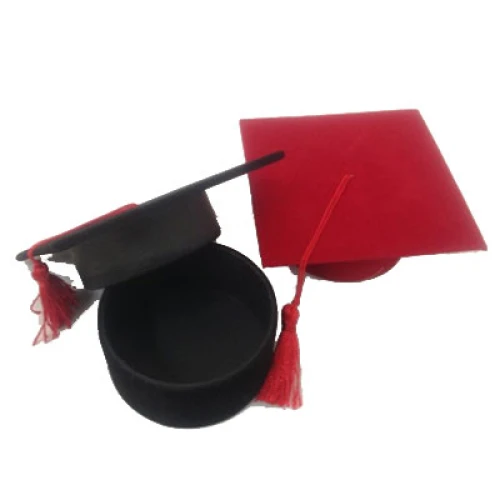 12 Bomboniere Laurea Cappello Tocco Nero Portaconfetti - Larghezza 5,5 Cm Altezza 4 Cm