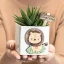 Bomboniere Animali della Giungla Vasetti di Ceramica Personalizzati con per Piante Grasse