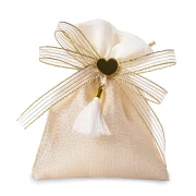 Bomboniere Nozze d'Oro 2026 Linea Life Sacchettino Portaconfetti con cuore e nappina