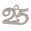 Ciondolo numero 25 per Bomboniere Nozze d\'Argento