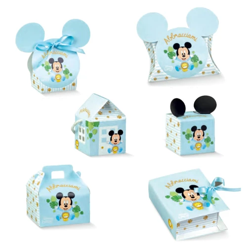 Scatoline Portaconfetti Battesimo Nascita Bomboniere Disney Topolino Leone