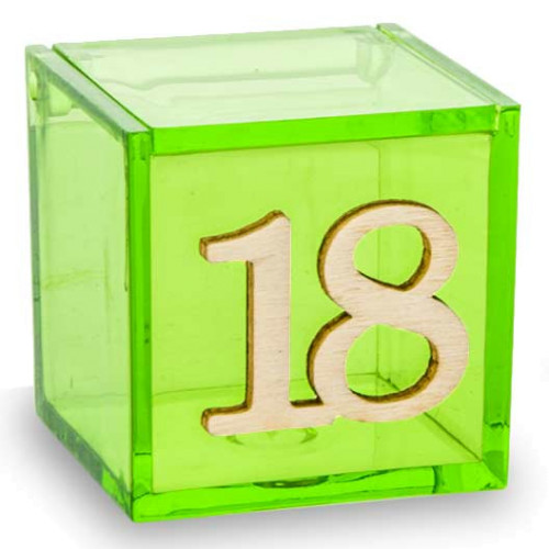 Bomboniere 18 anni Compleanno Scatolina portaconfetti verde