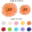 <p>decorazione pom pom sfere in carta, complete di filo per appenderli