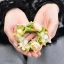 Giro candela coroncina di fiori avorio per bomboniere fai da te