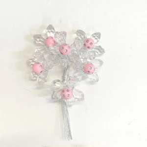 Ultimi 53 pezzi Fiore Singolo in Plex trasparente e Rosa