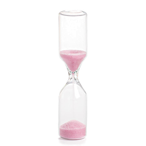 Bomboniere o Segnaposto 2024 Clessidra mini in vetro con sabbia rosa
