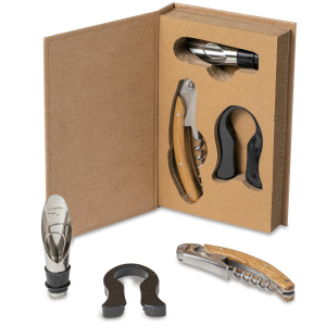 bomboniere matrimonio tema vino cavatappi con scatola ecologica