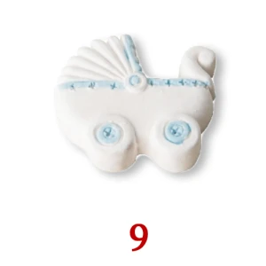 Gessetti Decorativi per Applicazione Bomboniere 9 Carrozzina Cielo