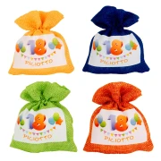 Bomboniere Diciottesimo Compleanno 2026 Linea Corda Birthday Sacchettino portaconfetti con stampa
