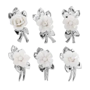 bomboniere fiore in porcellana argento