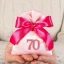 Sacchetto 70 Settantesimo Compleanno con Numero 70 Glitter