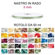 nastro in raso 3mm rotolo da 50mt