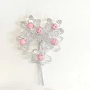 Ultimi 53 pezzi Fiore Singolo in Plex trasparente e Rosa