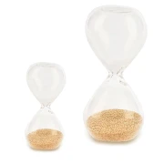 Bomboniere Nozze Oro Clessidre Vetro Sabbia Oro