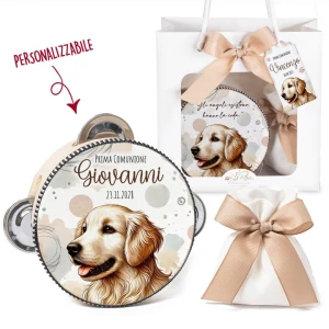 Bomboniere Tamburelli Tema Cane Personalizzati