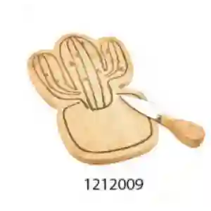 ULTIMI 4 Tagliere in legno a forma di cactus con coltellino 22x17 cm PREZZO PER TUTTI