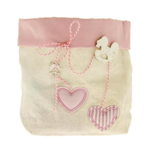 Bomboniere Sacchetto Confettata Battesimo Nascita Bimba Rosa