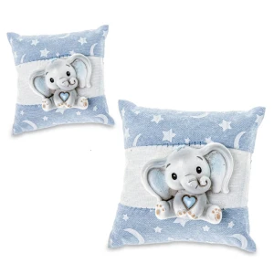 ⚡ OFFERTISSIMA Bomboniere Battesimo e Nascita Cuscini Celesti con Elefantino