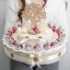 Torta Bomboniere da 20 Fette con Coccinelle su base avorio
