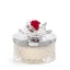 Bomboniera Candela Diamond con Rosa e Fiore in Cristallo Swarovski - Alta Qualità