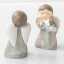 Idea bomboniera angioletto colore argento con cuore e stella