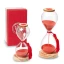 Bomboniere 2027 Linea Laurea Clessidre in vetro con nappina rossa e base in legno