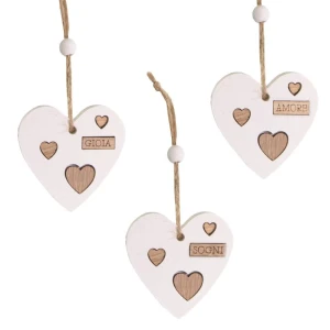 Decorazioni Bomboniere Cuore in Resina e Legno