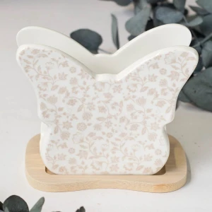 Bomboniere Brandani Linea Utile Portatovaglioli Farfalla con fantasia floreale