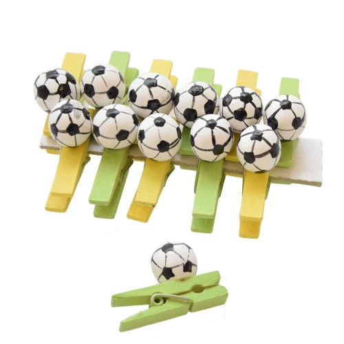 molletta con pallone da calcio confezione 12 pezzi