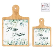 Bomboniere Tema Eucalipto Personalizzate Tagliere in legno