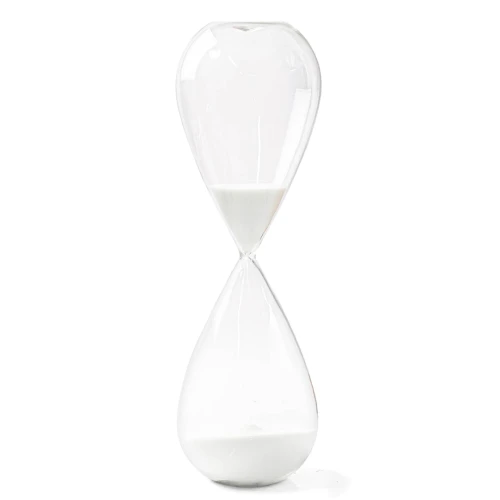 Bomboniera Clessidra Vetro Sabbia Bianca MAXI 39 cm