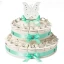 Torta Bomboniere tiffany con Farfalle decorate da 35 fette