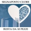 10 pezzi segnaposto cuore per bicchiere