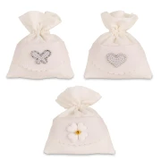 Bomboniere 2026 Linea Perle Sacchettini Portaconfetti con applicazione in perle