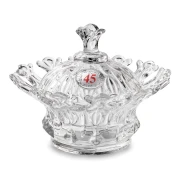 Bomboniere 2026 Nozze di Rubino Corona vetro porta-candela e portagioie